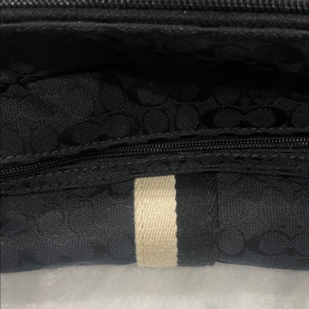 Coach Black Toiletry Bag with Cream Accent - Picture 3 of 6